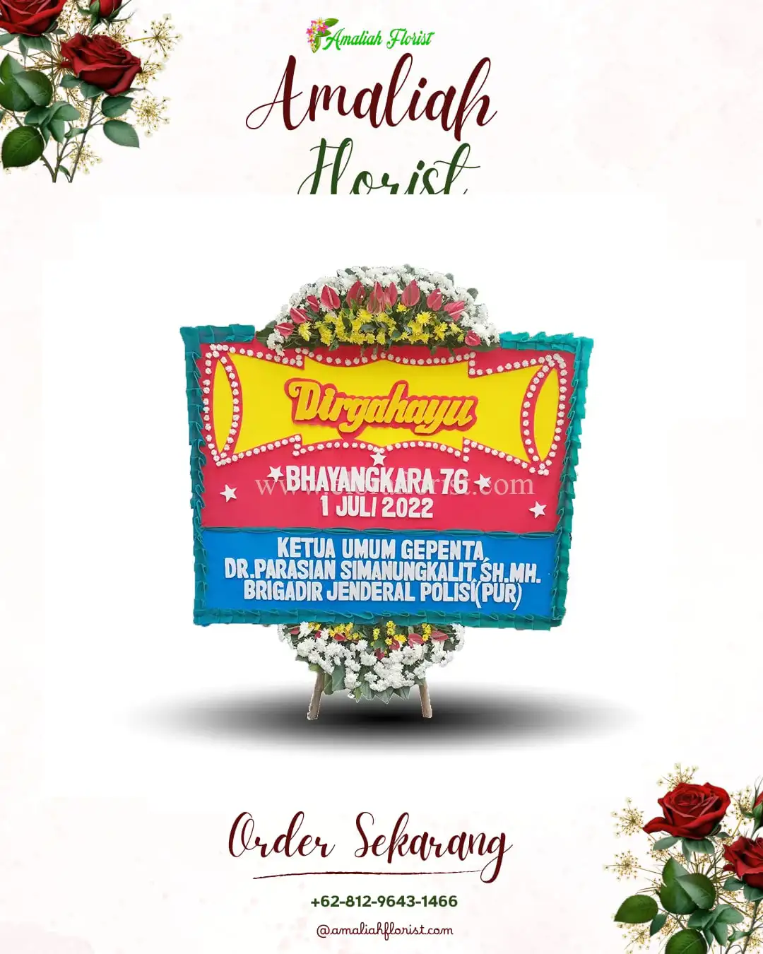 Papan Bunga HUT Ulang Tahun Bungkal